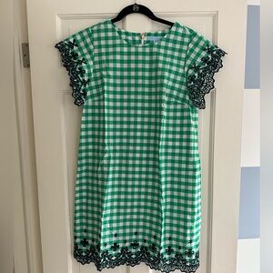 Draper James gingham dress with eyelet detail